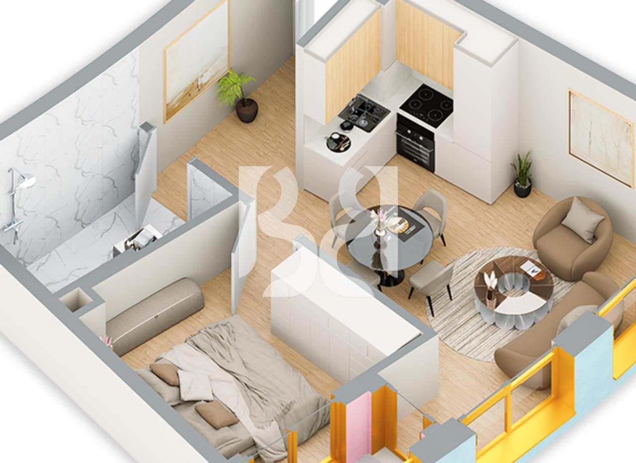 SHITET APARTAMENT 1+1 NE REZIDENCA BALLADA LIQENI I FARKES