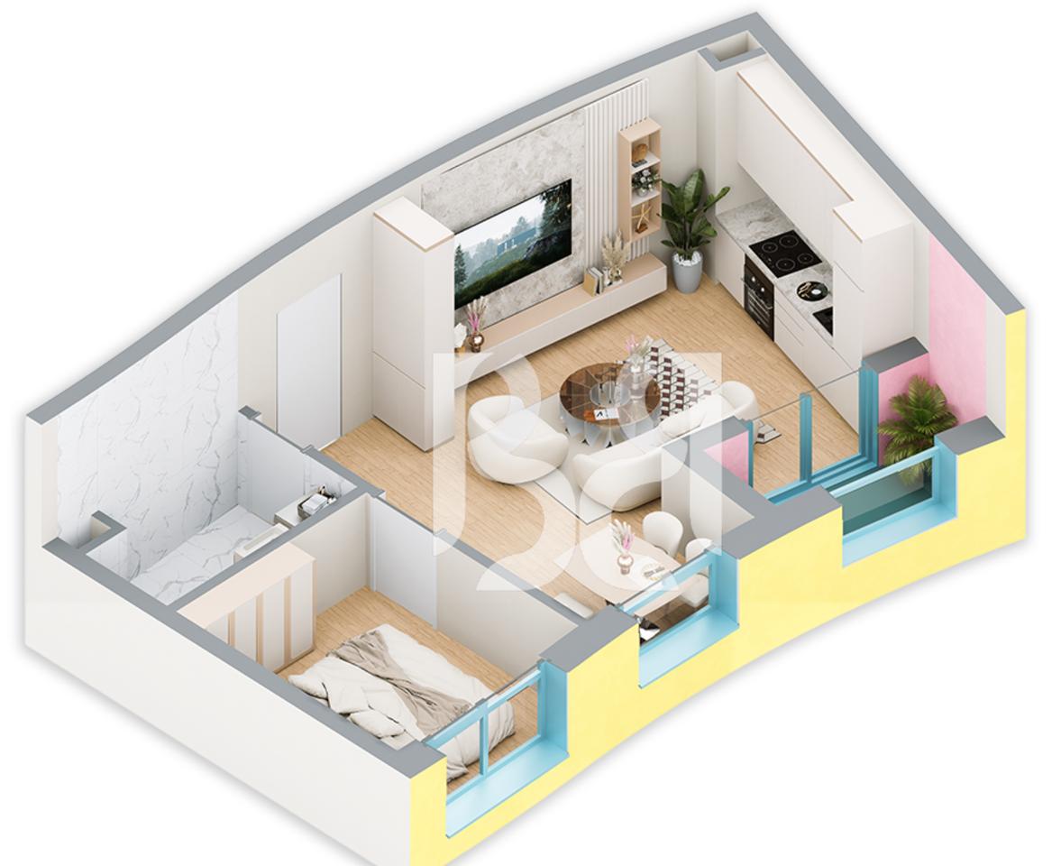 APPARTAMENTO 1+1 IN VENDITA A BALLADA RESIDENCE, LAGO FARKA