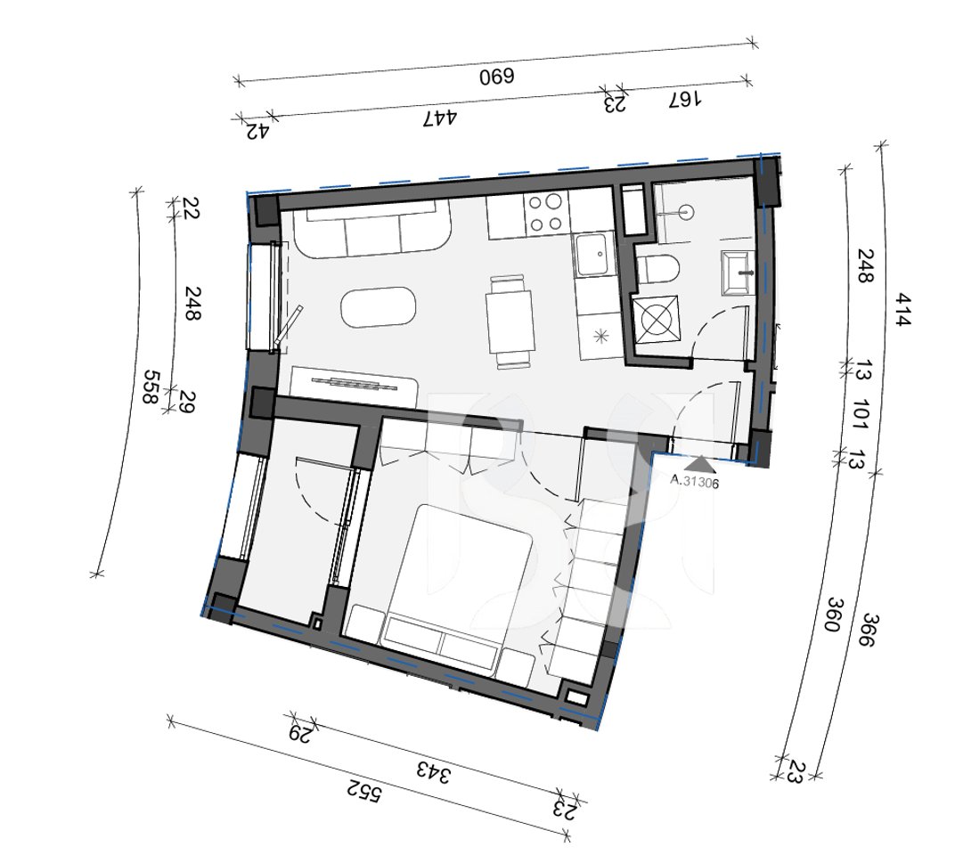 APPARTAMENTO 1+1 IN VENDITA A BALLADA RESIDENCE, LAGO FARKA