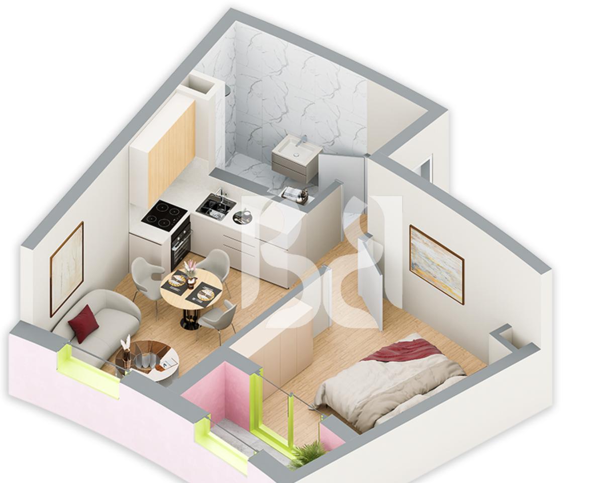 APPARTAMENTO 1+1 IN VENDITA A BALLADA RESIDENCE, LAGO FARKA