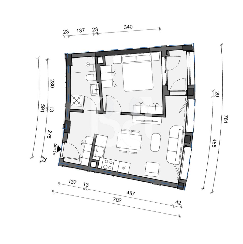 APPARTAMENTO 1+1 IN VENDITA A BALLADA RESIDENCE FARKA LAKE