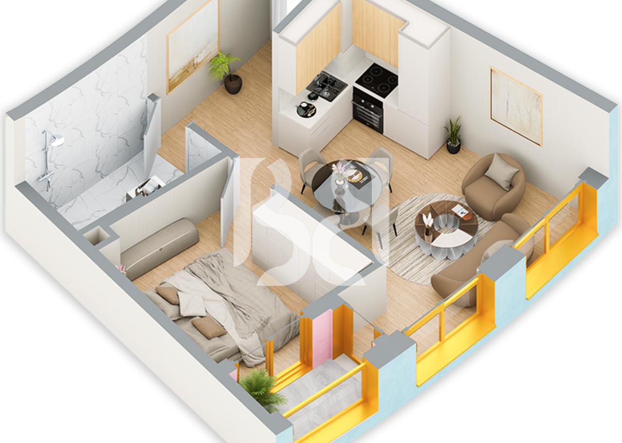 SHITET APARTAMENT 1+1 REZIDENCA BALLADA LIQENI I FARKES