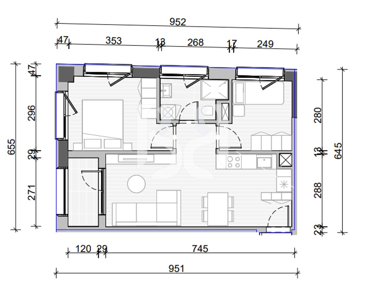 APARTAMENT 1+1 PER SHITJE NE NAYA RESIDENCE