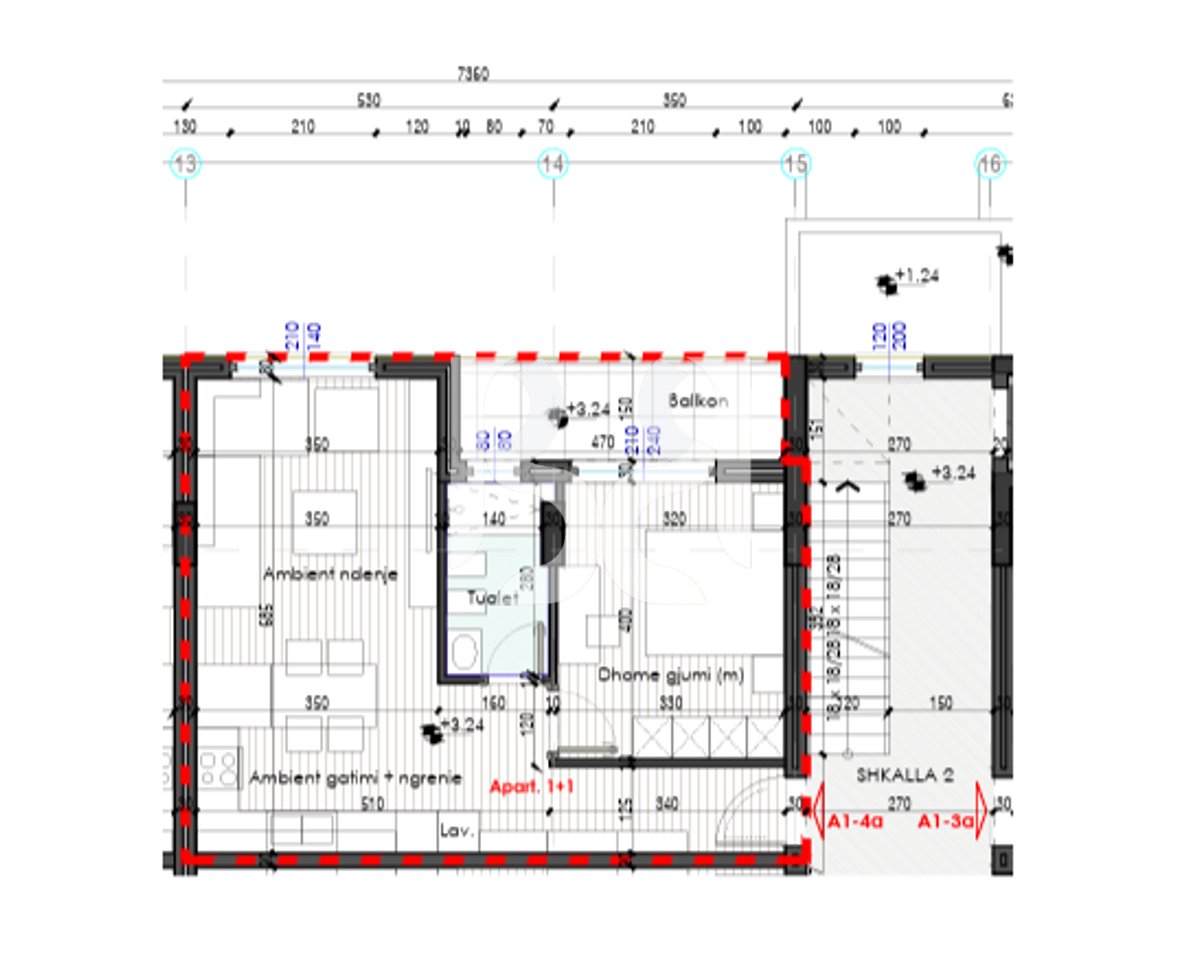 Shitet Apartament 1+1 në Rezidencën Hekla, Farkë e Vogël | 72.6 m² | 108,900 €