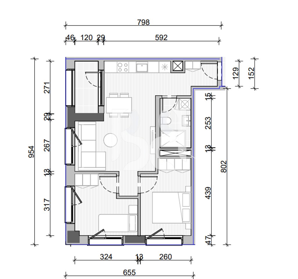 APARTAMENT 2+1 PER SHITJE NE NAYA RESIDENCE