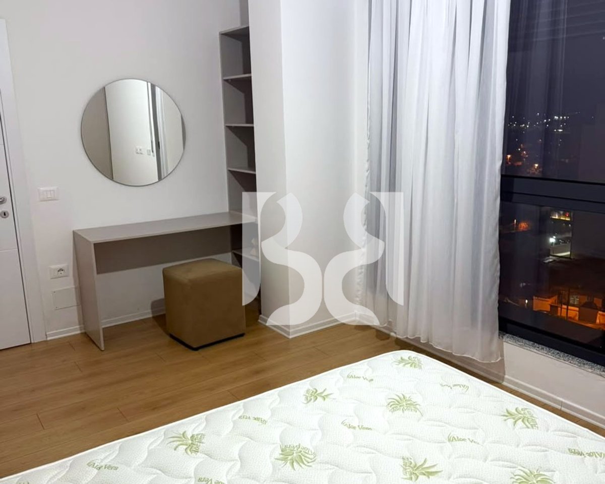 Apartment 1+1 for Rent in Bulevardin e Ri – 9th Floor | New Building | Furnished | 570 €/Month