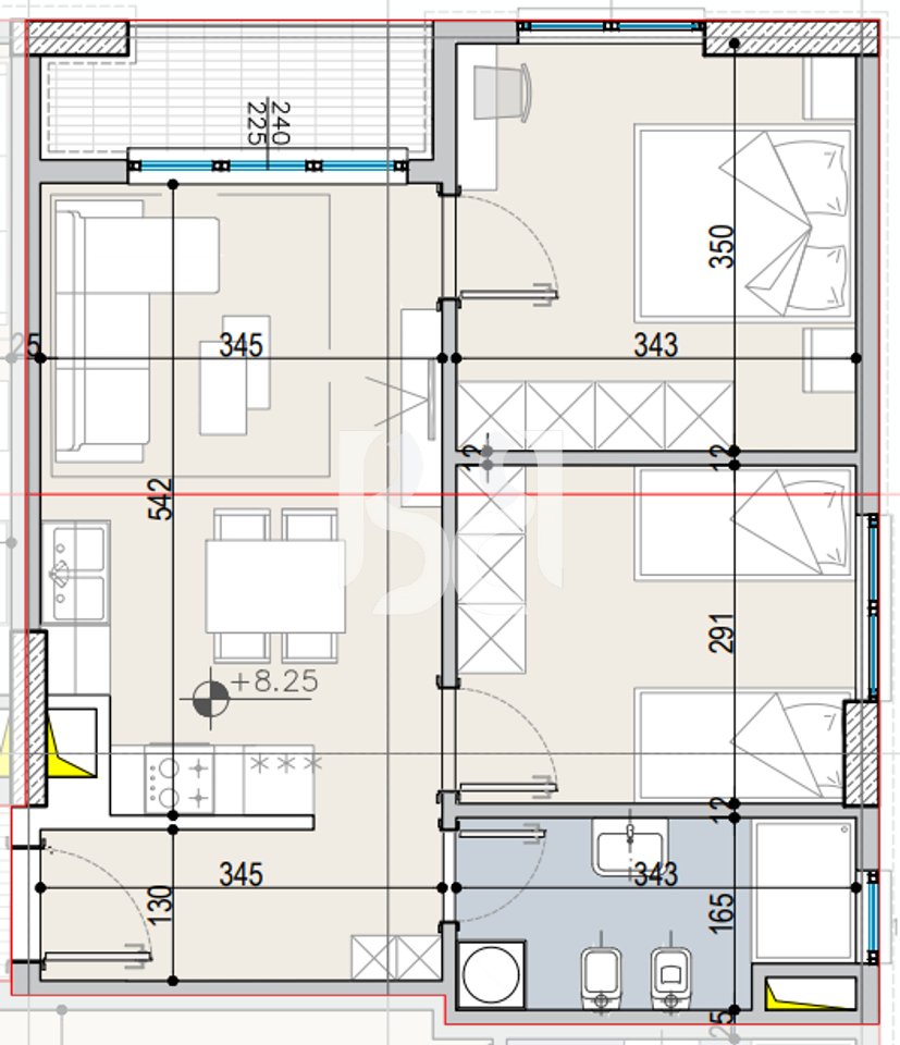 APARTAMENT 2+1 PER SHITJE NE PASKUQAN*