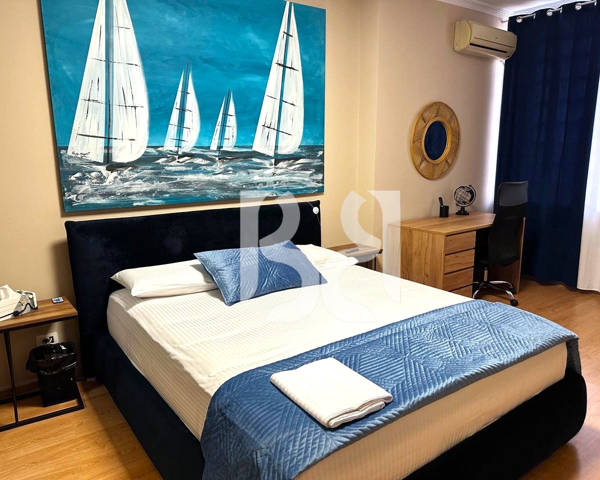 Apartament 2+1 me Qira në Qendër, te 9-Katëshet – 75 m² | Kati 4 | 80,000 Lekë/Muaj