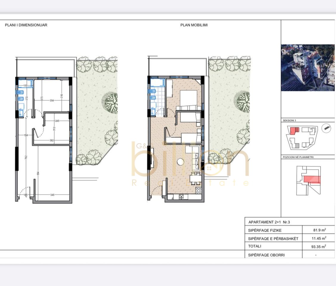 OKAZION! SHITET APARTAMENT 2+1 TEK KOMPLEKSI IBN,KOPSHTI BOTANIK!
