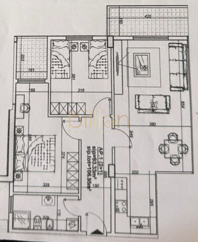 SHITET APARTAMENT 2+1 NE ASTIR