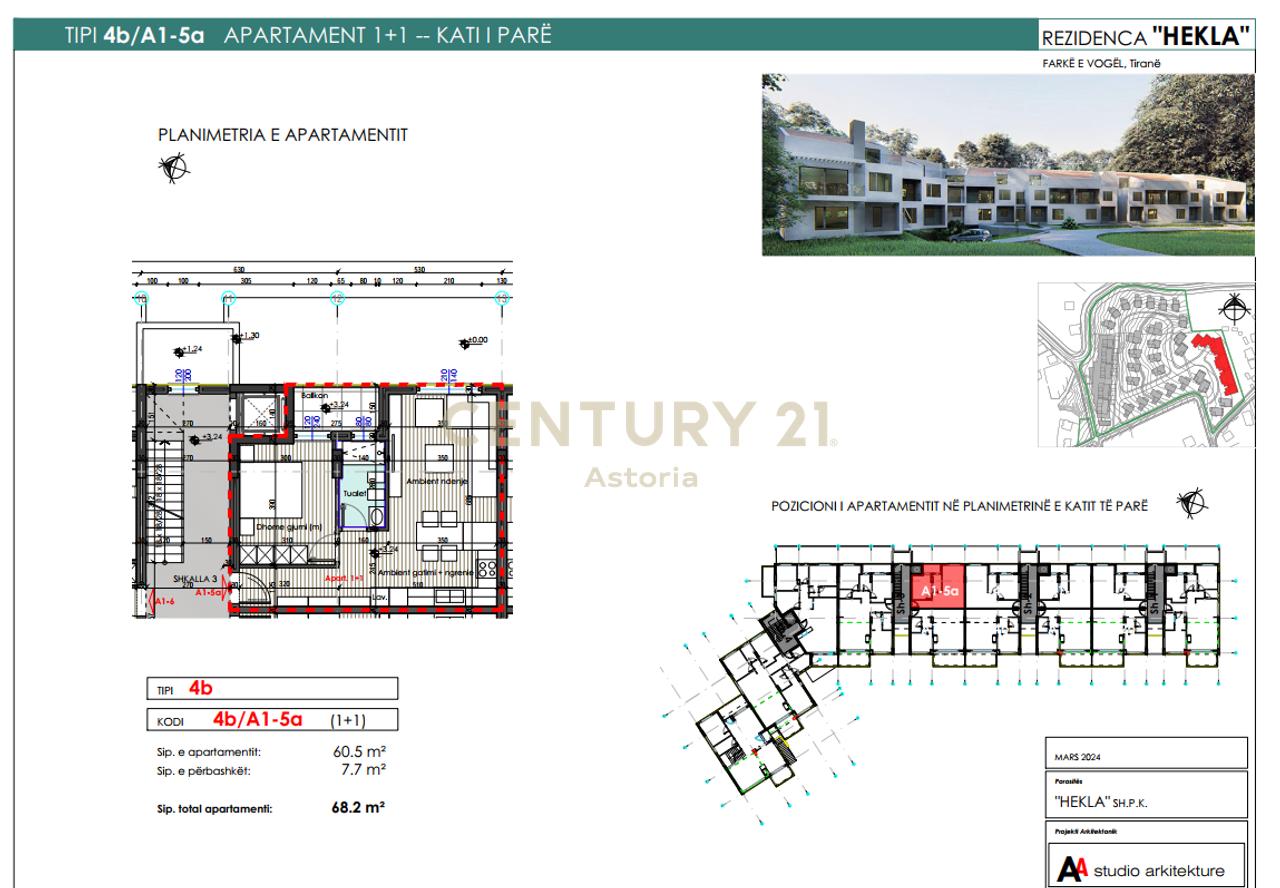 1+1 apartment for sale in Hekla Residence