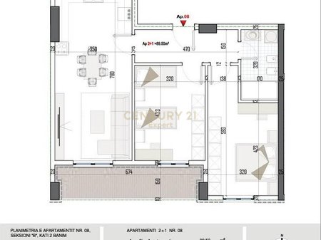 APPARTAMENTO 2+1 IN VENDITA A PASKUQAN VICINO ALLA STRADA PRINCIPALE