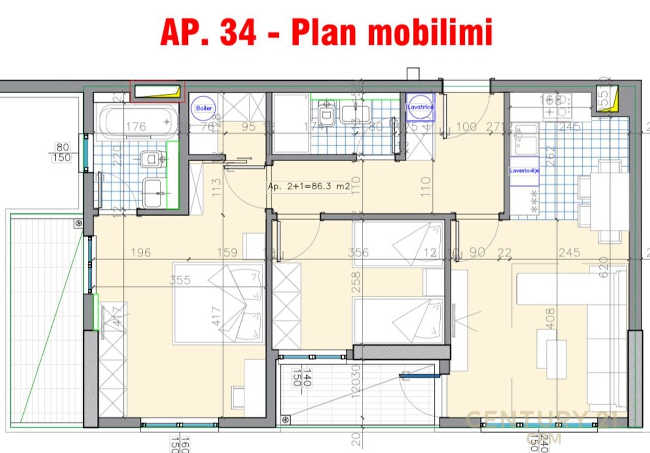 TEK UNIVERS CITY JAPIM FOR RENT APARTMENT 2+1+2+ STORAGE + PARKING