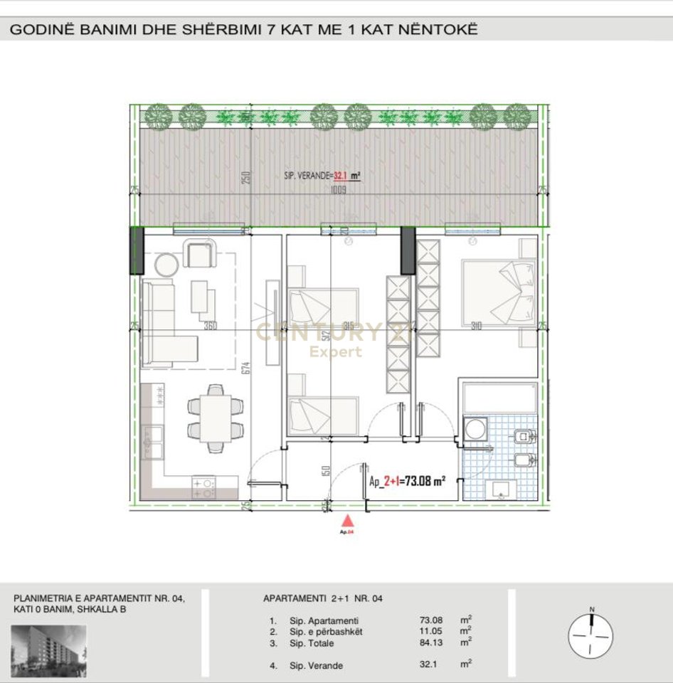 APPARTAMENTO 2+1 IN VENDITA A PASKLUQAN