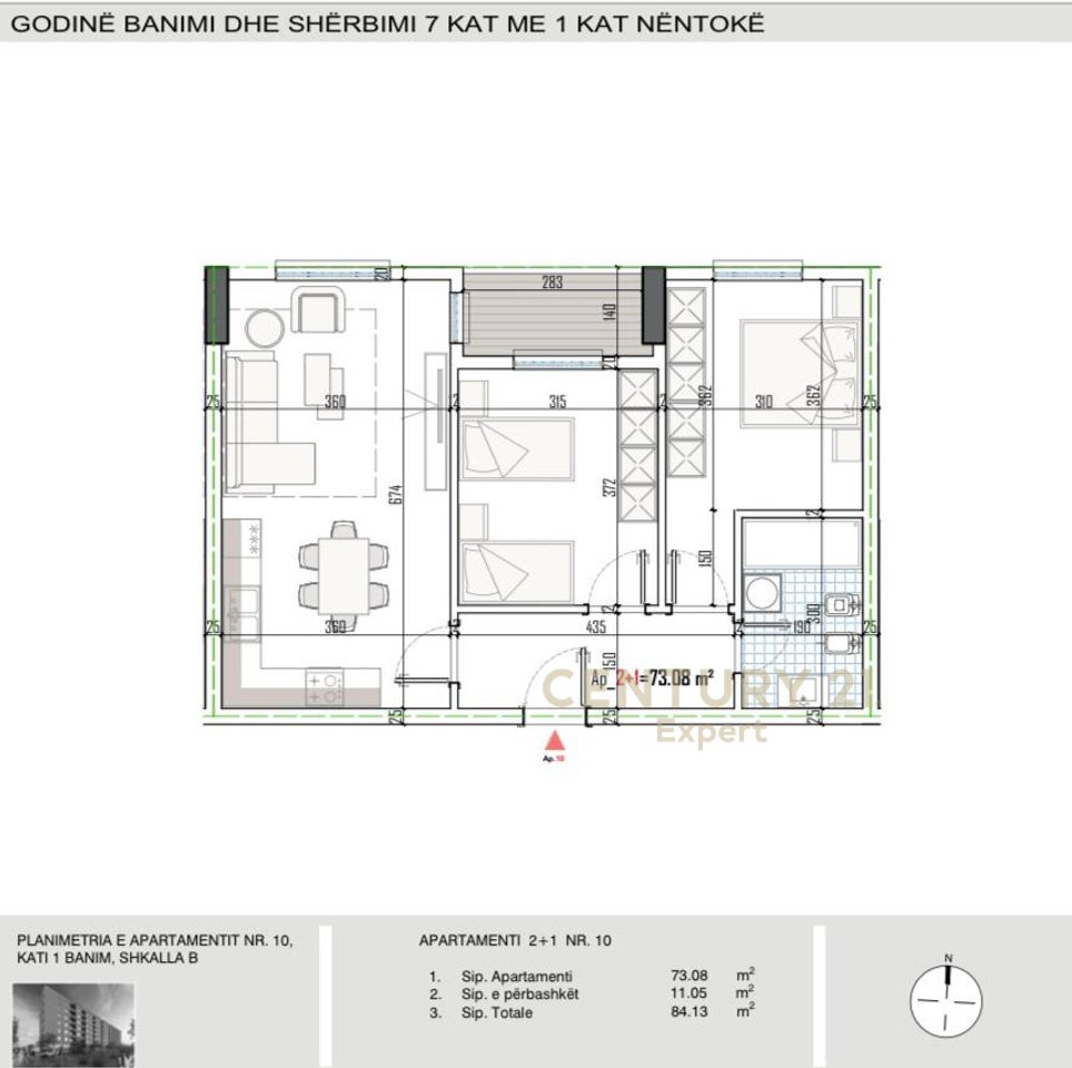 SHITET APARTAMENT 2+1 NE PASKUQAN