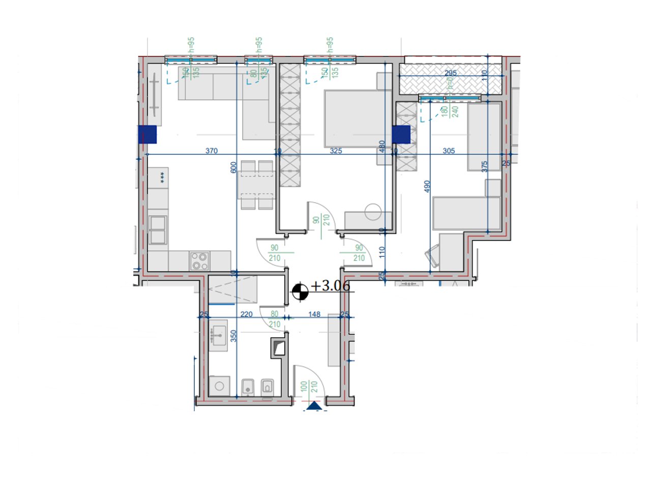 Appartamento 2+1 in Vendita – 93,91 m² Totali | Paskuqan – Tirana
