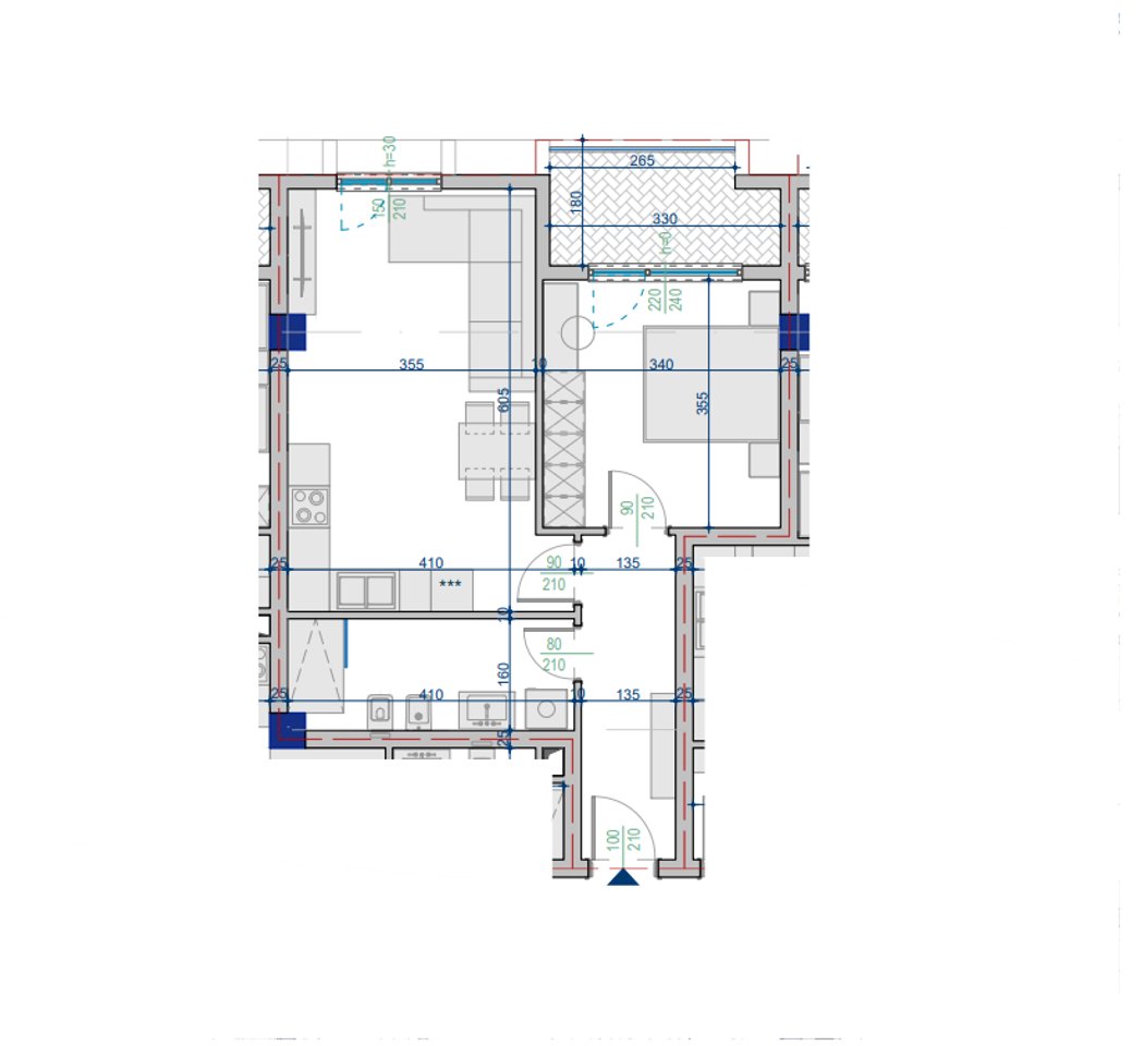 Shitet Apartament 1+1 – 69.65 m² Totale