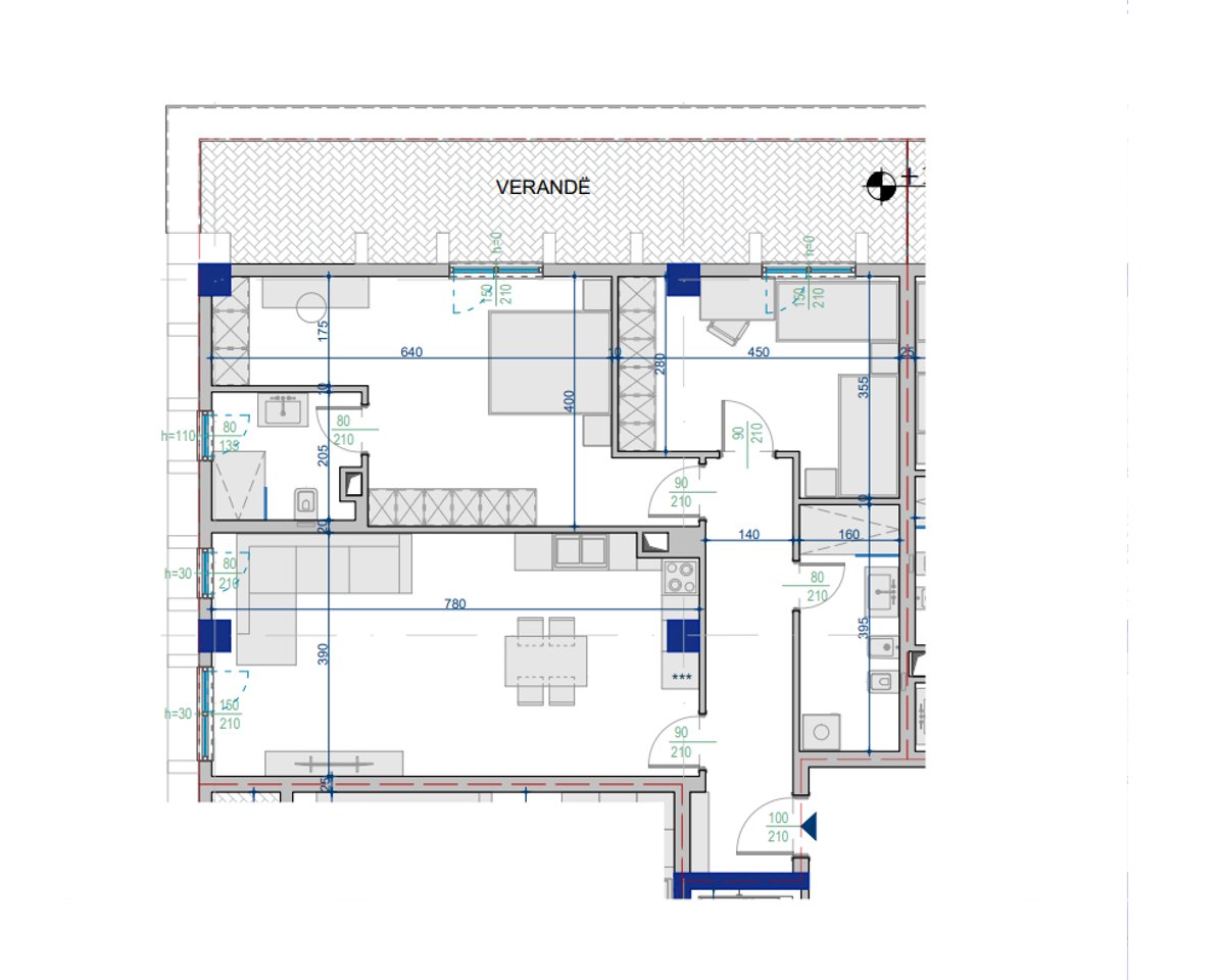 Shitet Apartament 2+1 – 113.53 m² Totale
