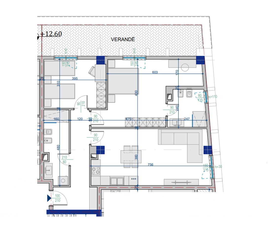 Shitet Apartament 2+1 – 109.74 m²  Totale