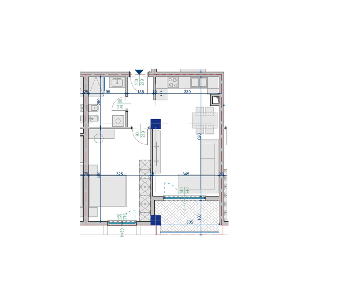 Shitet Apartament 1+1 – 67.14 m²  Totale