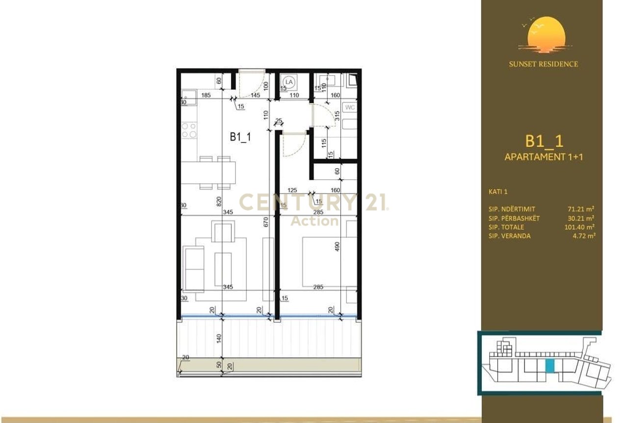 Shitet apartament 1+1 ne Green Coast 2!