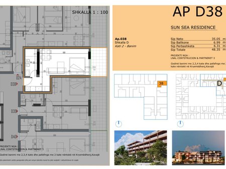 STUDIO FOR SALE IN THE NEWEST RESIDENCE IN GOLEM, SUN SEA RESIDENCE!! PAYMENT POSSIBILITY IN INSTALLMENTS!!