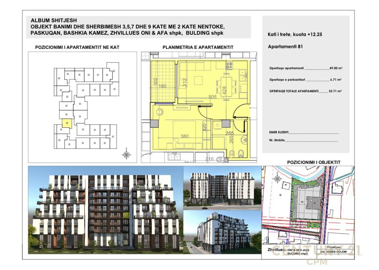 APARTMENT 1+1+ PARKING SPACE FOR SALE IN PASKUQAN
