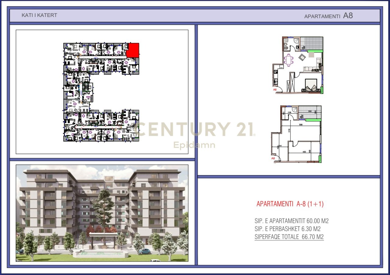 Appartamento 1+1 in vendita a Golem, Durrës - €73.370 | 67 m²