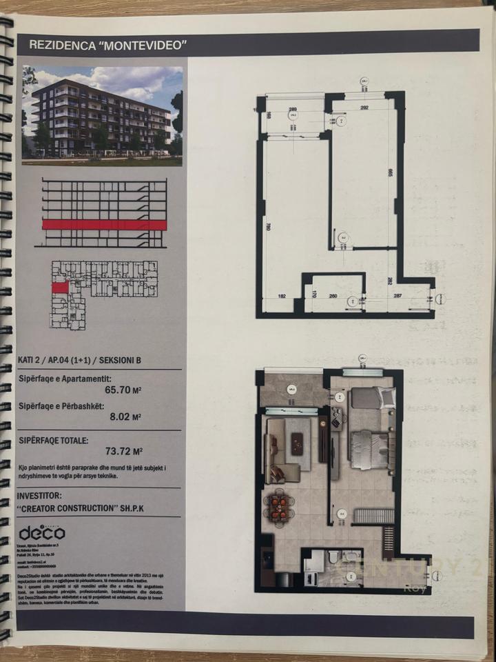 IN VENDITA APPARTAMENTO 1+1 MONTEVIDEO RESIDENCE TE MALI ROBIT!!!