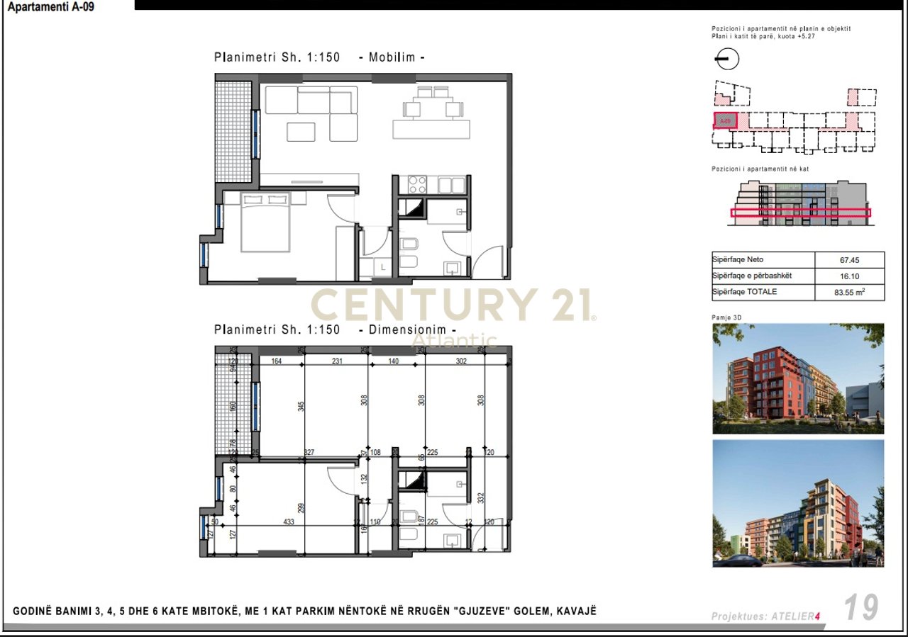 Apartament 1+1 Për Shitje në Golem, - 83,500€ | 83.55 m²