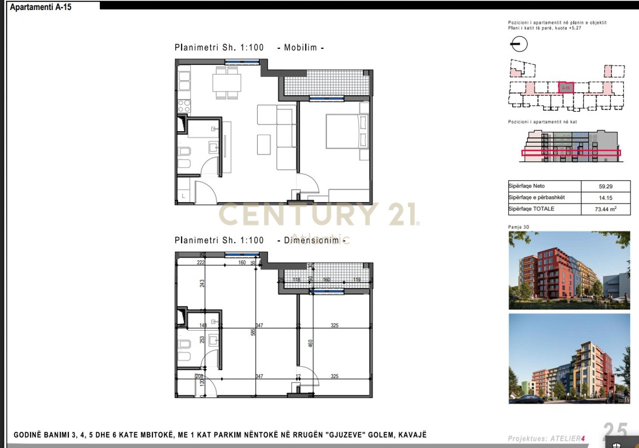 Apartament 1+1 Për Shitje në GOLEM - 73.400€ | 73.44 m²