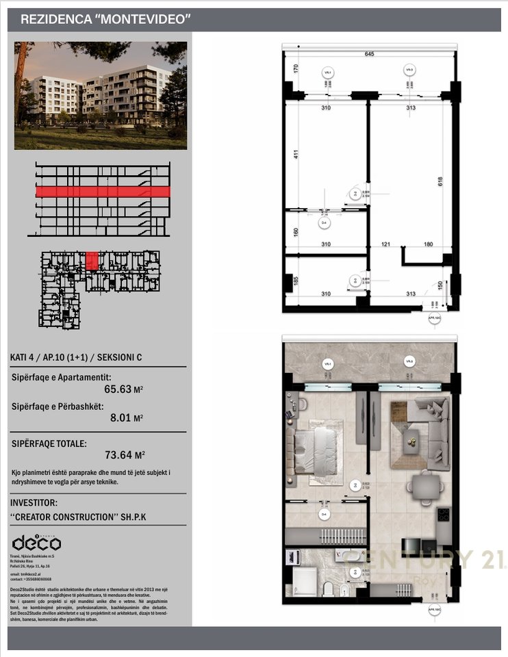SHITET APARTAMENT 1+1 MONTEVIDEO RESIDENCE TE MALI ROBIT!