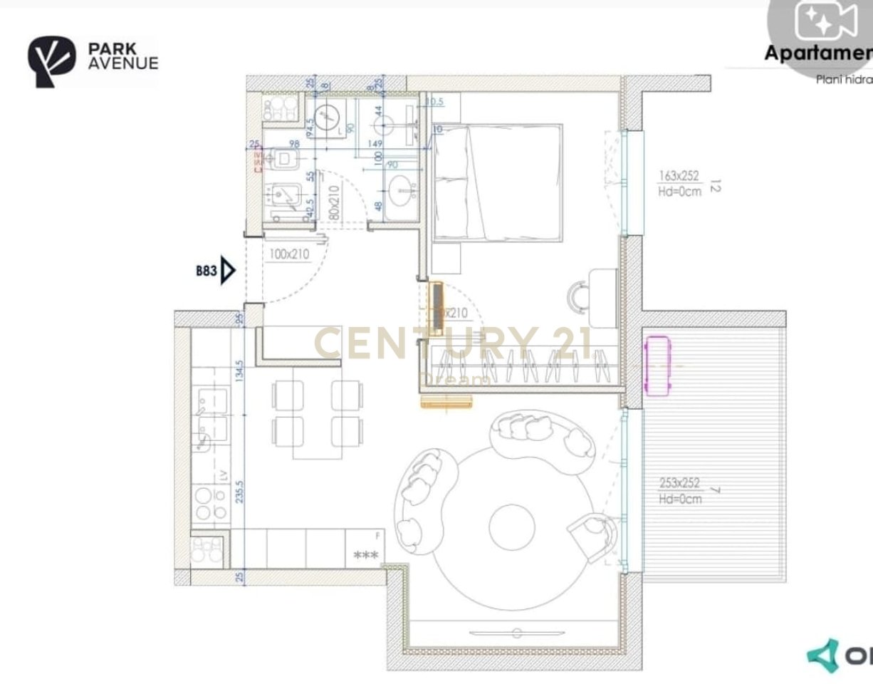 Shitet Apartament 1+1 Bulevardi Ri (Park Avenue) !
