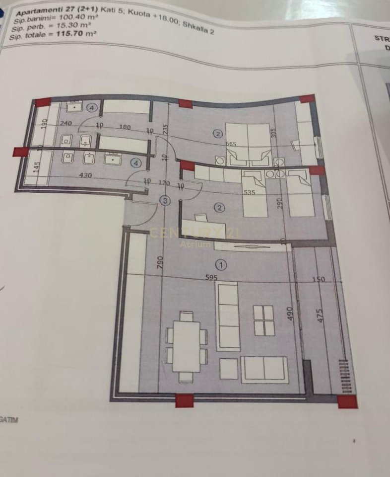 Shitet Apartament 2+1+2 ne zonen e Ali Demit (ish Burgu i Grave).
EverGreen Residence!!!