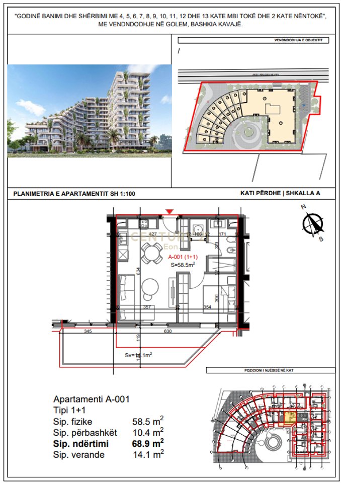 APPARTAMENTO 1+1 IN VENDITA NELLA RESIDENZA "TIKTAALIK" A QERRET! POSSIBILITÀ DI PAGAMENTO A RATE!