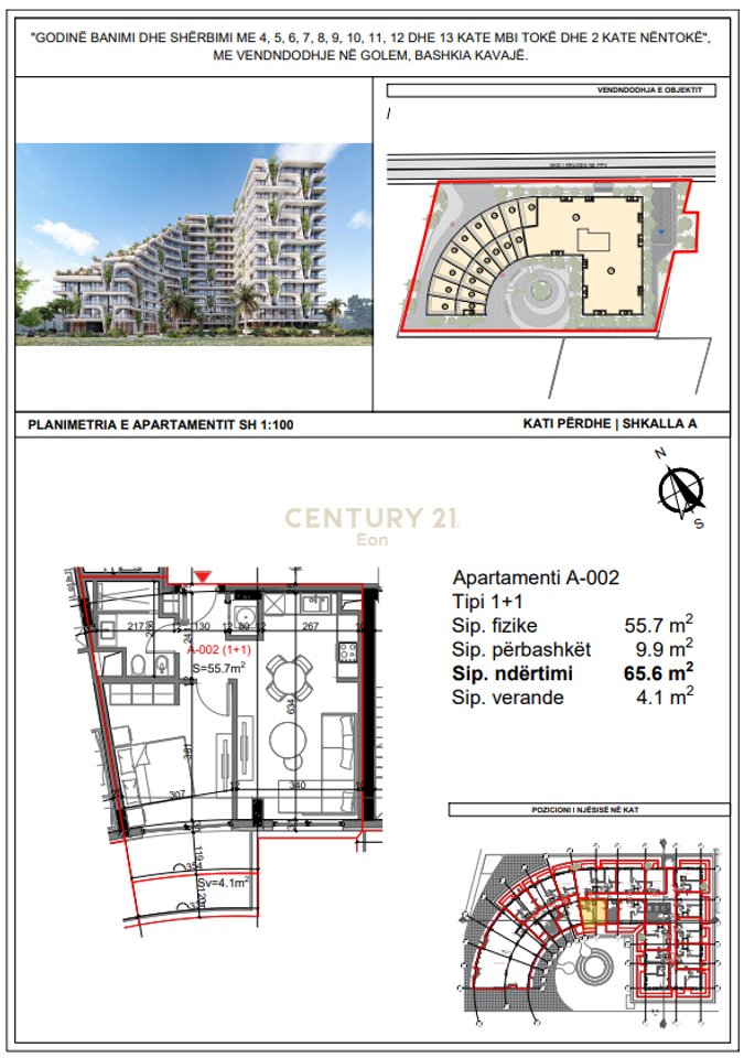 APPARTAMENTO 1+1 IN VENDITA NELLA RESIDENZA "TIKTAALIK" A QERRET! POSSIBILITÀ DI PAGAMENTO A RATE!