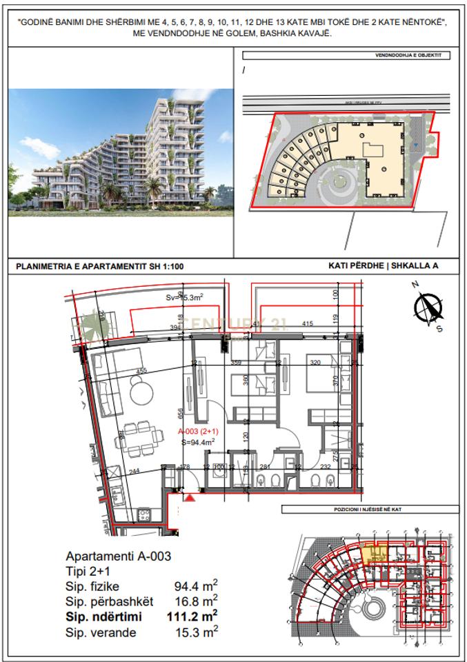 APPARTAMENTO 2+1 IN VENDITA NELLA RESIDENZA "TIKTAALIK" A QERRET! POSSIBILITÀ DI PAGAMENTO A RATE!