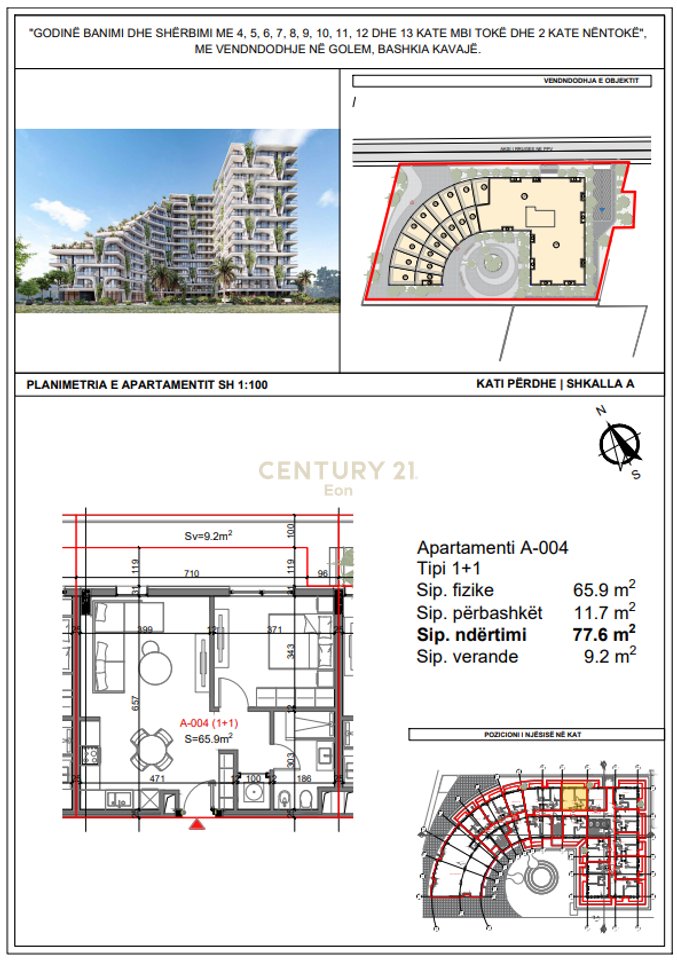 APPARTAMENTO 2+1 IN VENDITA NELLA RESIDENZA "TIKTAALIK" A QERRET! POSSIBILITÀ DI PAGAMENTO A RATE!