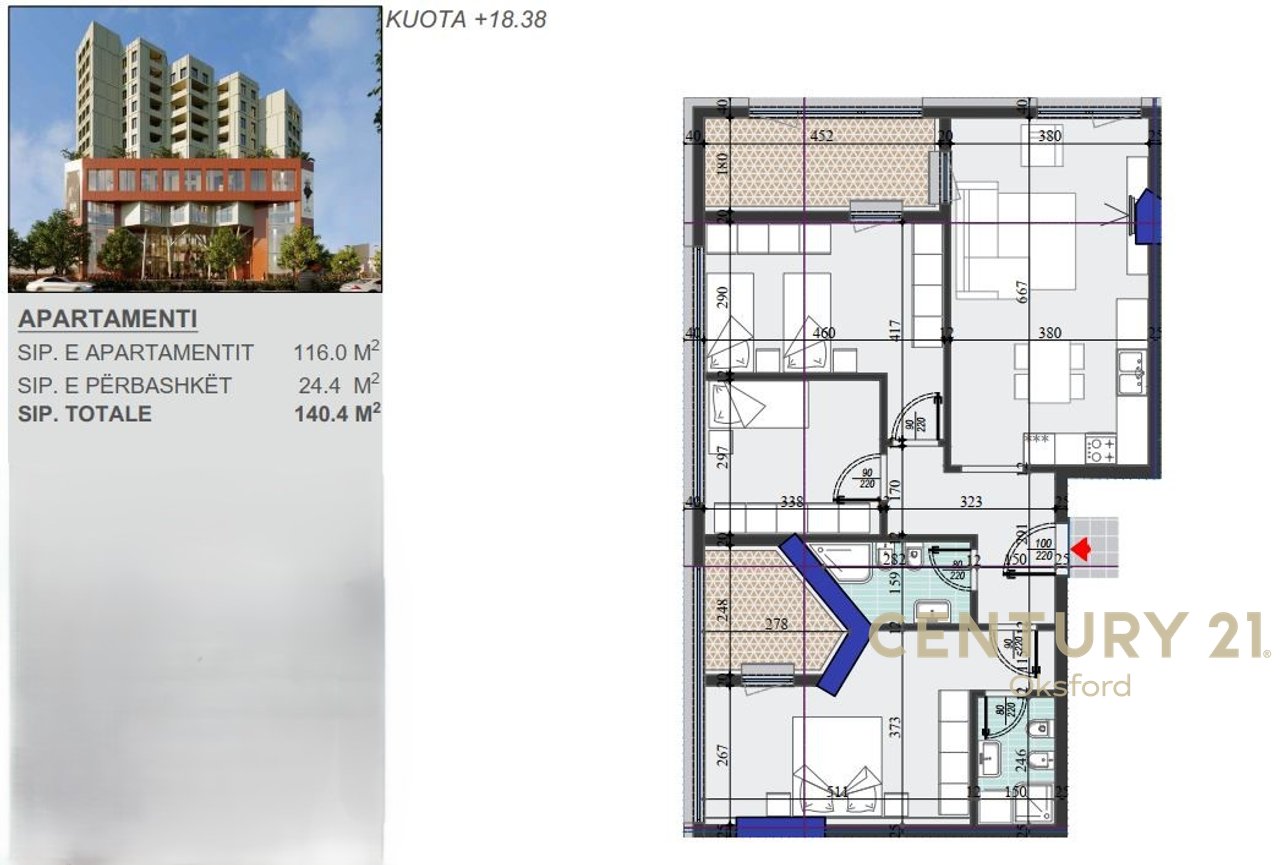 SHESIM 3+1+2 TEK REZIDENCA COLONNADE, RRUGA DRITAN HOXHA
