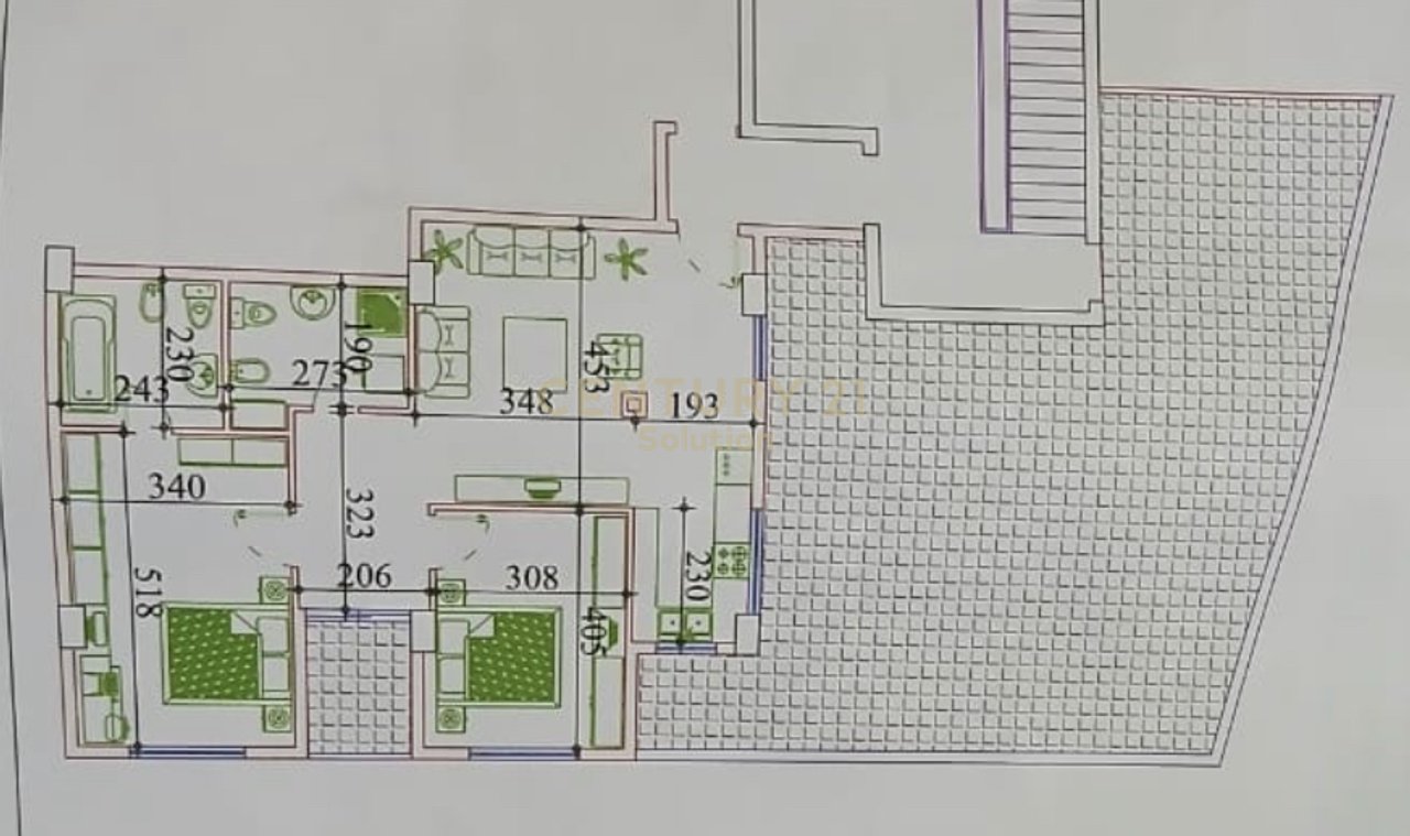 APARTMENT 2+1 + VERANDA IN ASTIR !