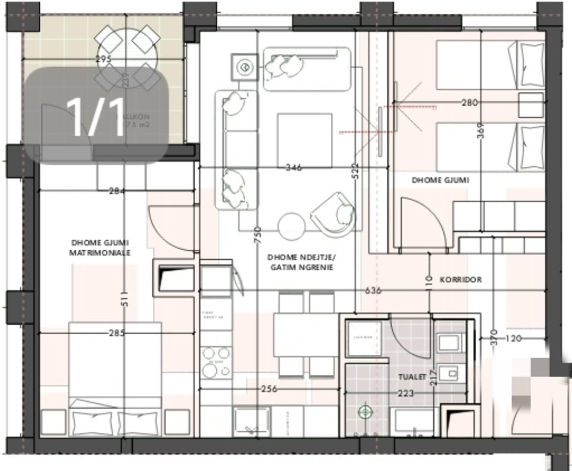 Apartament 2+1  per shitje te Vlora Marine!