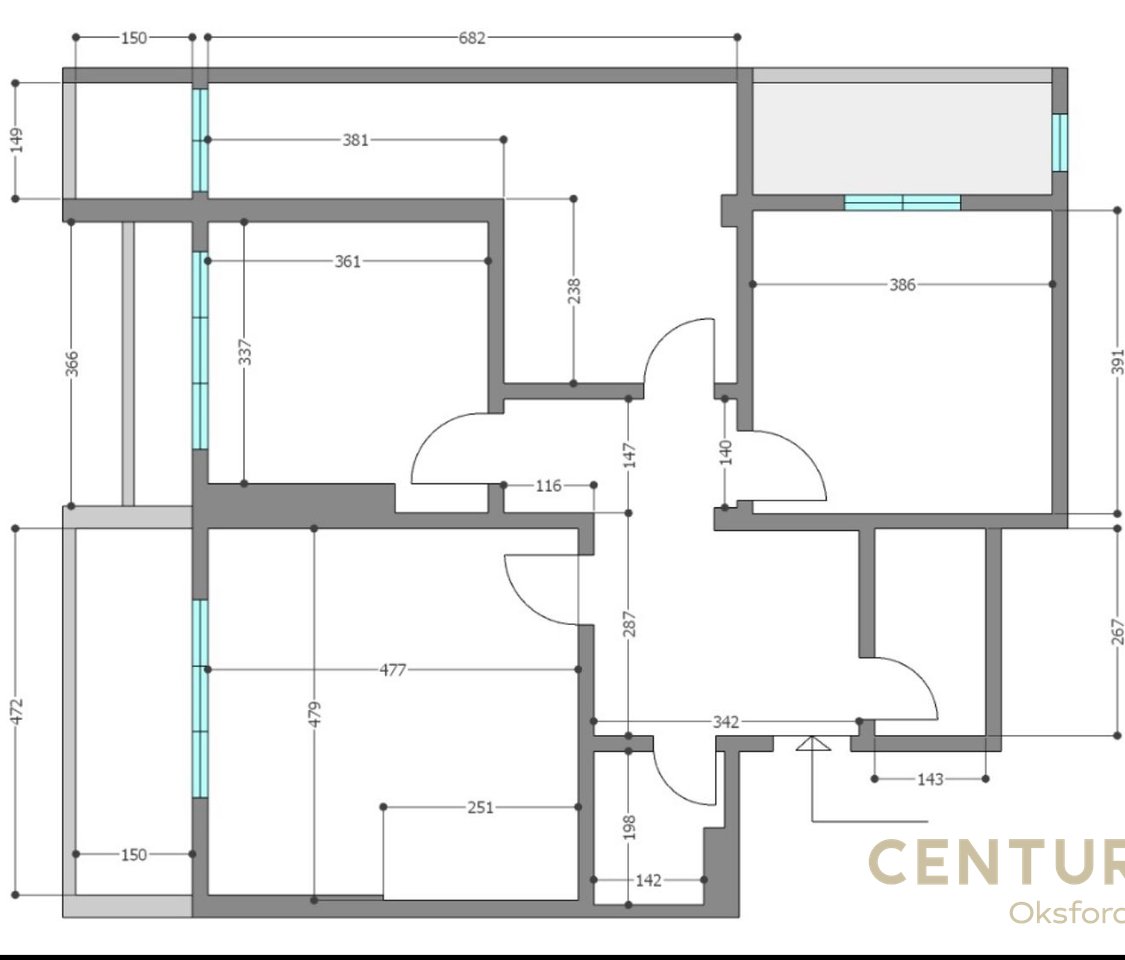 SHITET APARTAMENT 2+1 ME KUZHIN TE VECUAR TE SHKOLLA E KUQE