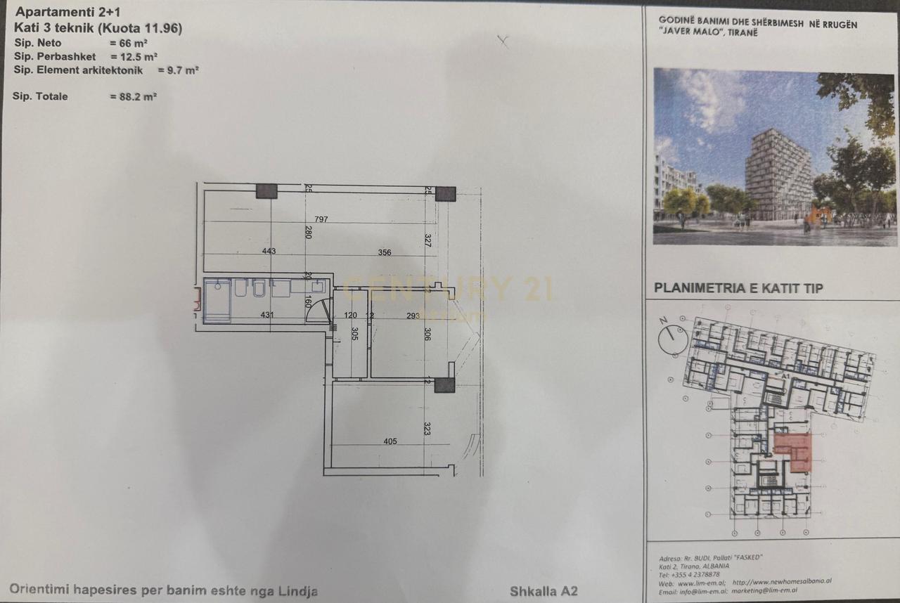 Apartment 2+1 for sale, Complex "VIVA 3", near Globe!