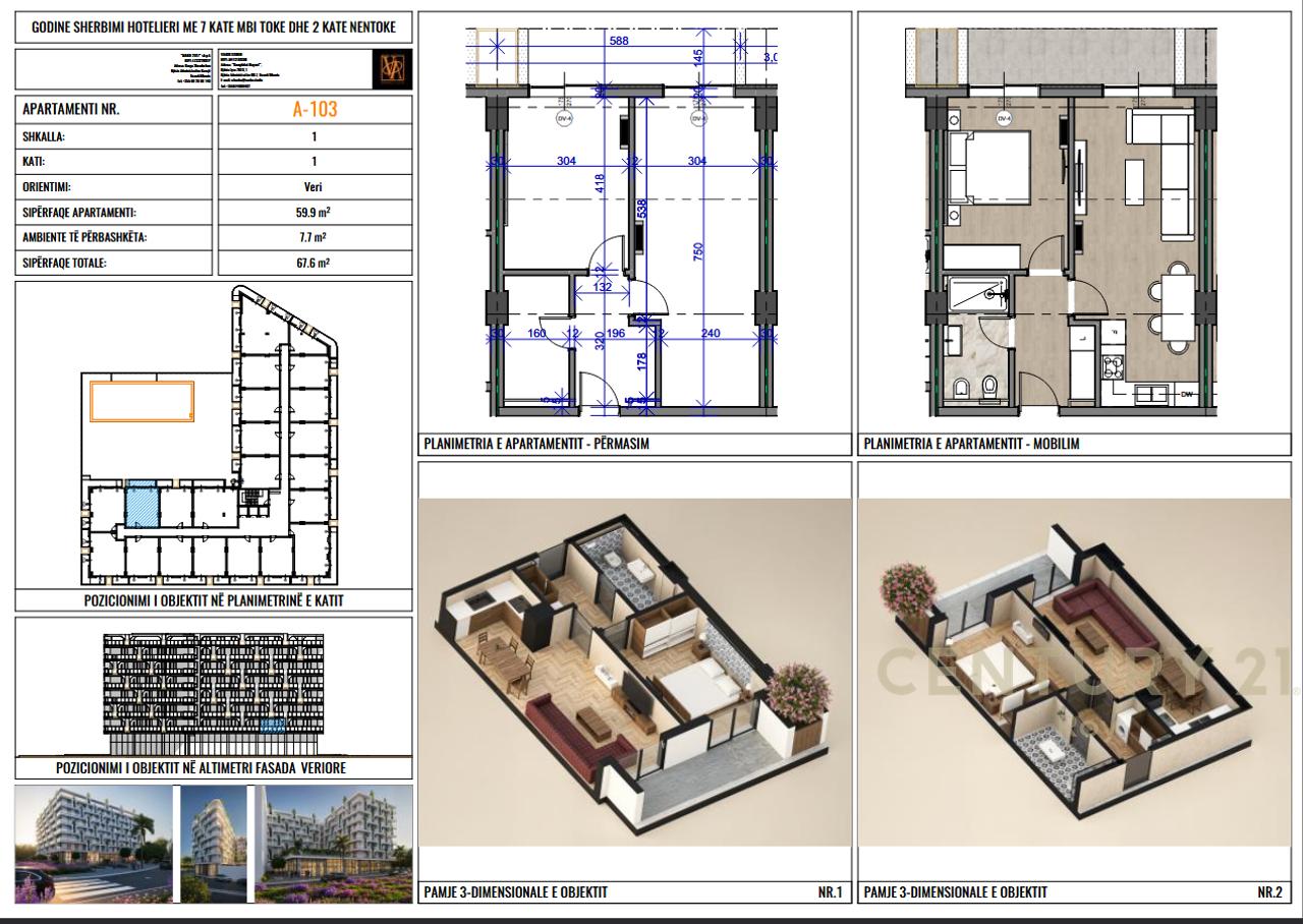 SHITET APARTAMENT 1+1!MUNDESI PAGESE ME KESTE!