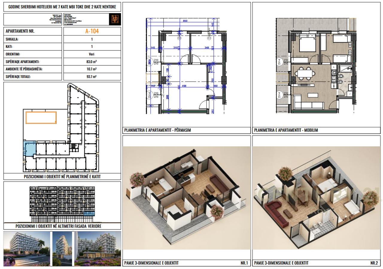 SHITET APARTAMENT 2+1!MUNDESI PAGESE ME KESTE!