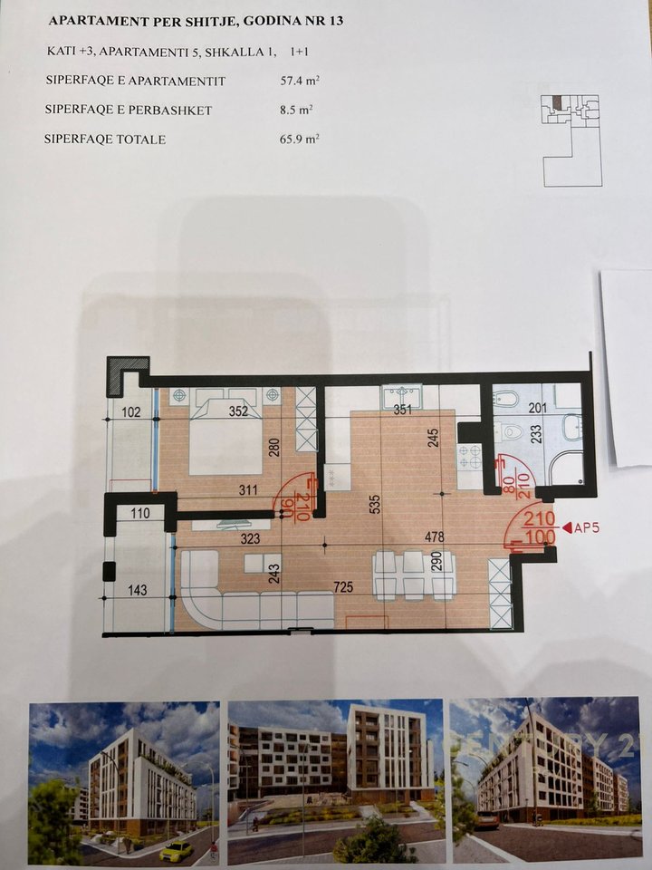 Apartament 1+1 Për Shitje në Golem, Durrës - 79,080€ | 65 m²