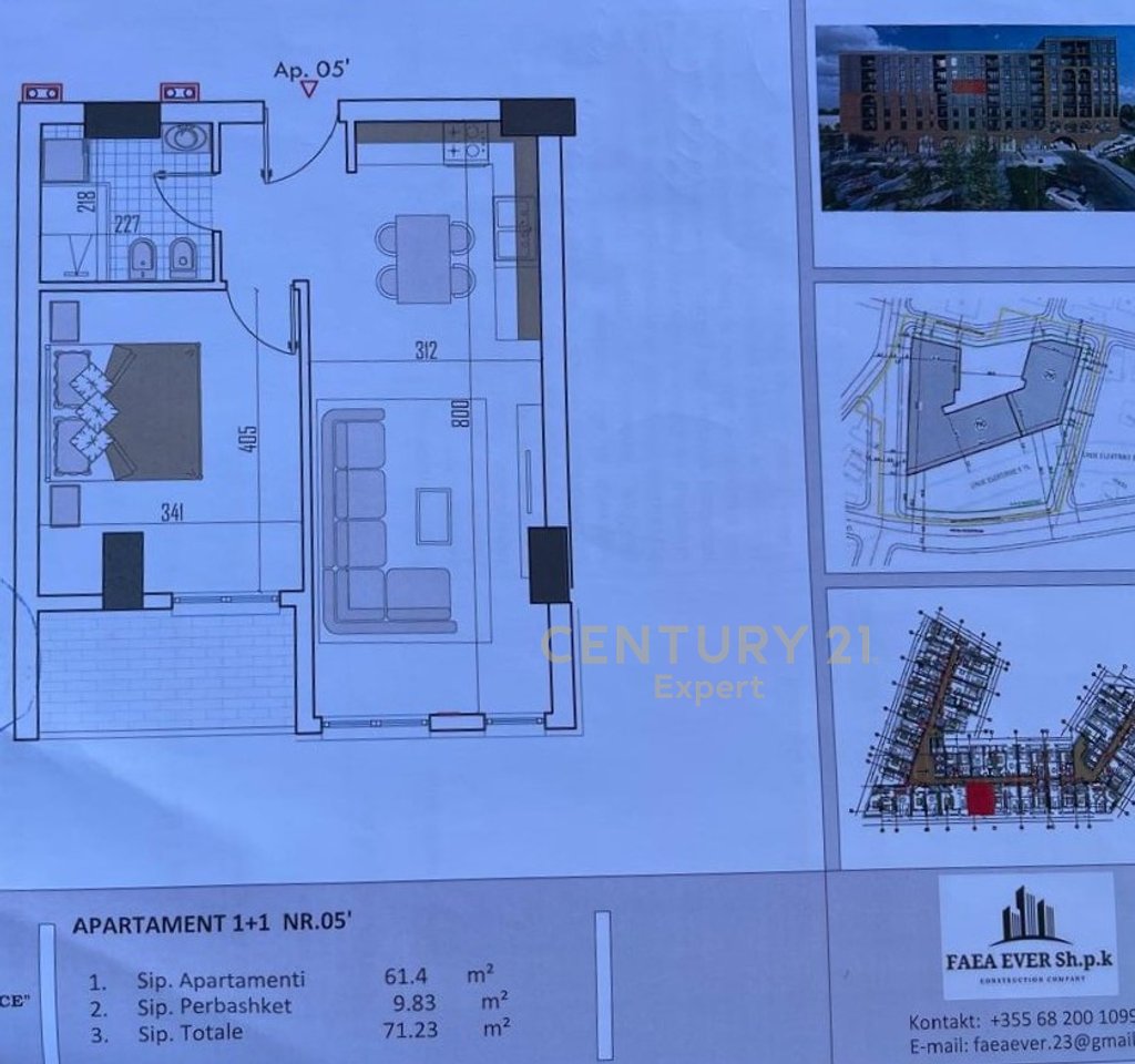 APARTAMENT 1+1 PER SHITJE TEK MONARK RESIDENCE, PASKUQAN !!