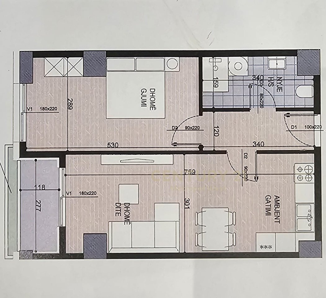 Shesim Apartament 1+1 ne nje projekt ne ndertim - Ish Fusha Aviacionit!