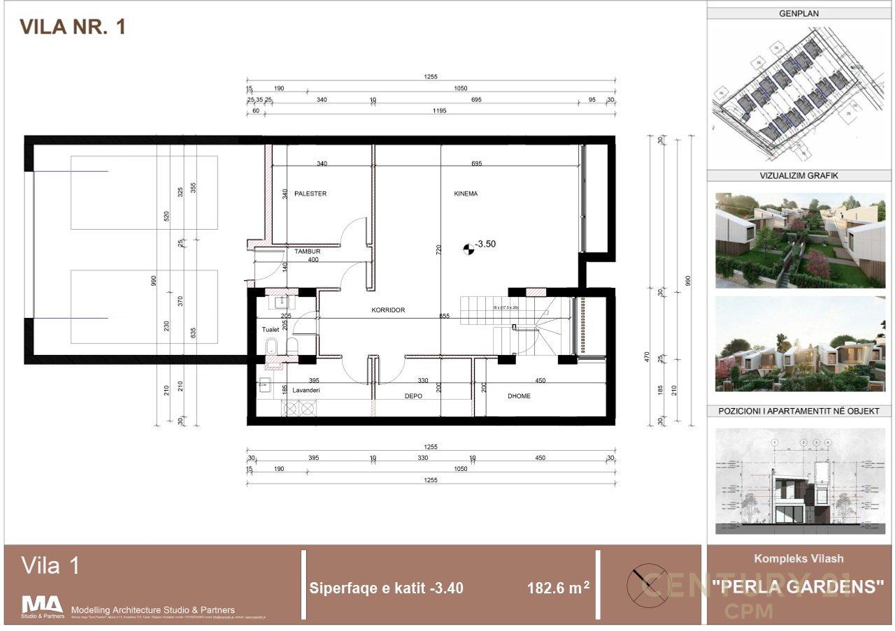 Shitet vilë 3 kateshe tek Perla Residence në Mjull - Bathore
