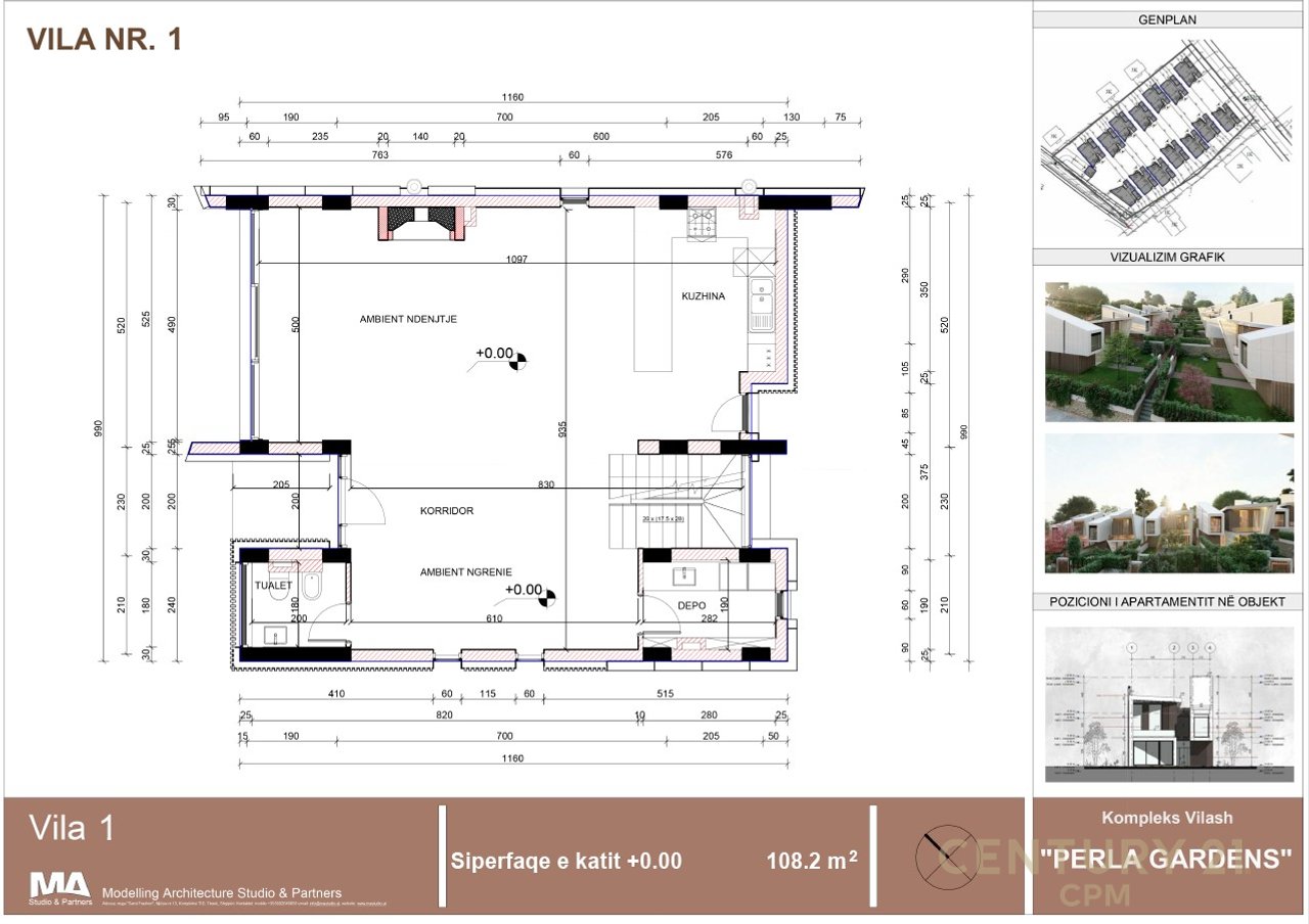 Shitet vilë 3 kateshe tek Perla Residence në Mjull - Bathore